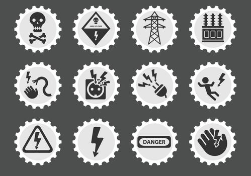 High voltage simply symbol for web icons
