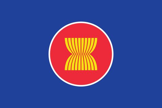 Official vector flag of ASEAN ( Association of Southeast Asian Nations ) .
