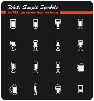 glasses vector icons for user interface design