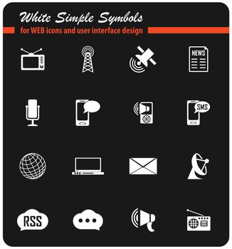 media vector icons for user interface design