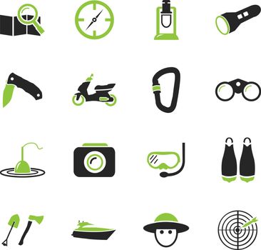 Active recreation simply icons for web and user interfaces