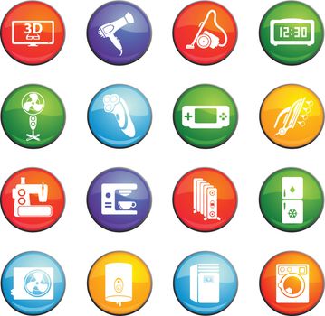 home appliances vector icons for user interface design