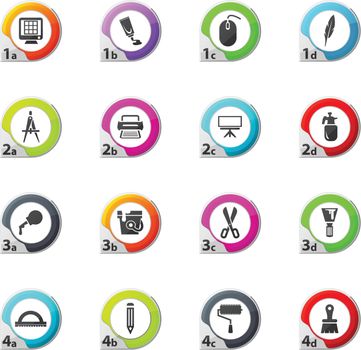 Art tools web icons for user interface design