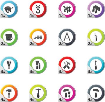 Work tools web icons for user interface design