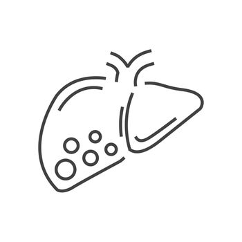 Line icon liver cancer icon