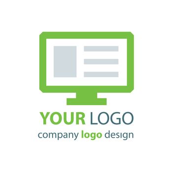 computer logo green logo