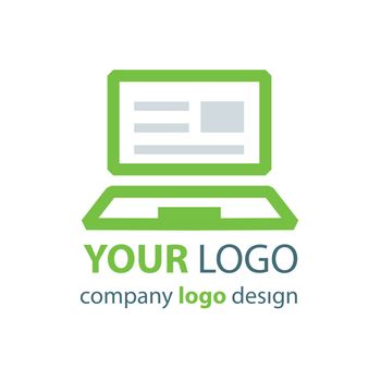 laptop logo green logo