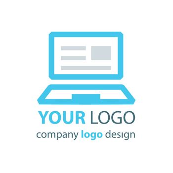 laptop logo blue logo