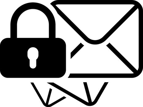 Secure Mail Icon. Flat Design. Business Concept Isolated Illustration.