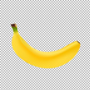 Banana With Gradient Mesh, Vector Illustration