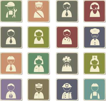 profession vector icons for user interface design