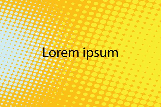 Lorem ipsum yellow abstract background. Pop art retro comic book vector illustration