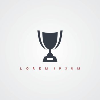 cup trophy icon sign logotype theme vector art illustration