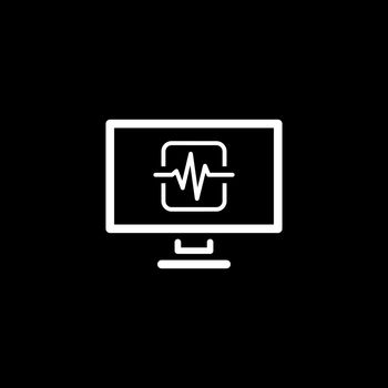 Cardiogram and Medical Services Icon. Flat Design. Isolated
