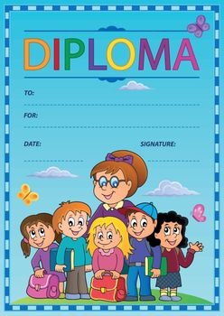 Diploma thematics image 3 - eps10 vector illustration.