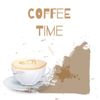 Coffee cappuccino background or banner, flayer, web, print template. Good for menu, cafe advert