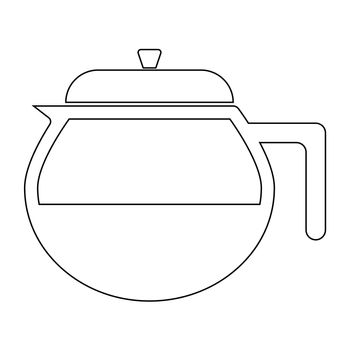 Teapot it is the black color icon .