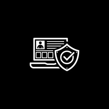 Personal Security Icon. Flat Design. Business Concept. Isolated Illustration.