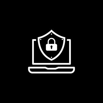 Internet Security Icon. Flat Design. Business Concept. Isolated Illustration.