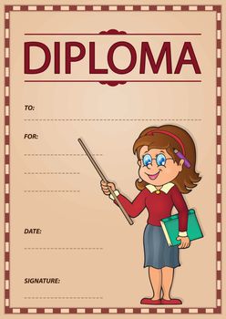 Diploma subject image 5 - eps10 vector illustration.