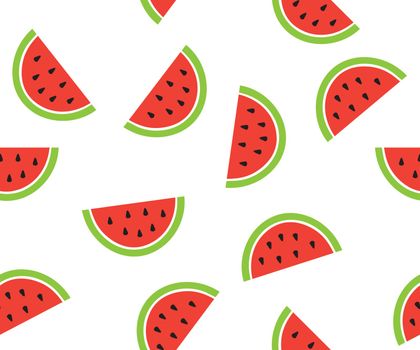 vector illustration of watermelon seamless background