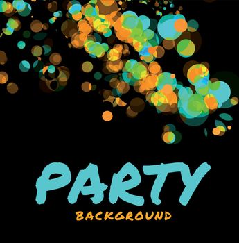 Beautiful abstract vector party background on black