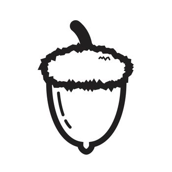 Simple thin line acorn icon vector