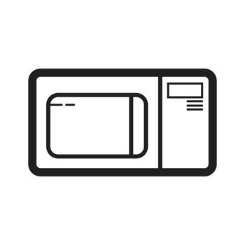 Simple thin line microwave icon vector