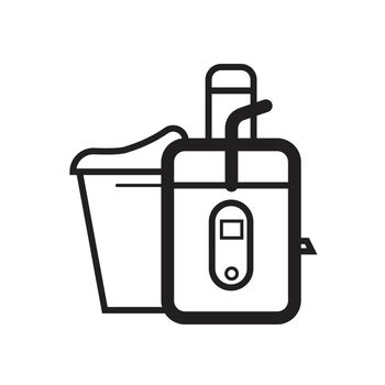 Simple thin line juicer icon vector
