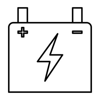 Simple thin line battery icon vector