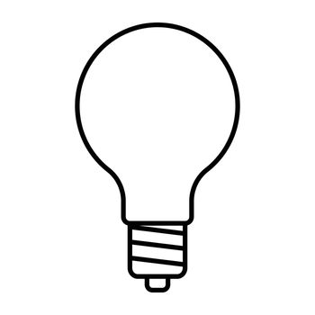 Simple thin line lamp icon vector