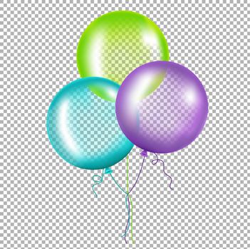 Balloons Gradient Mesh, Vector Illustration