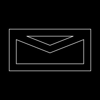 Mail it is white path icon .