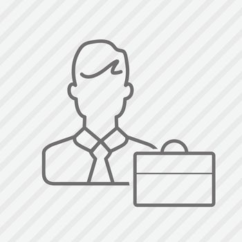 People line icon. Business man line vector illustration