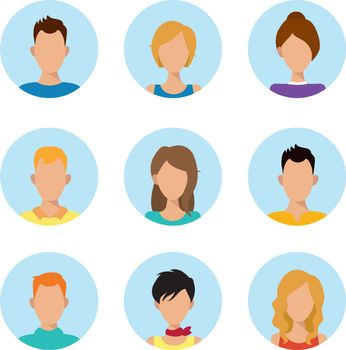 Character or people avatar icons vector illustration