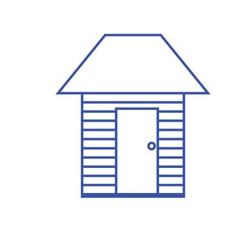 Simple thin line house icon vector