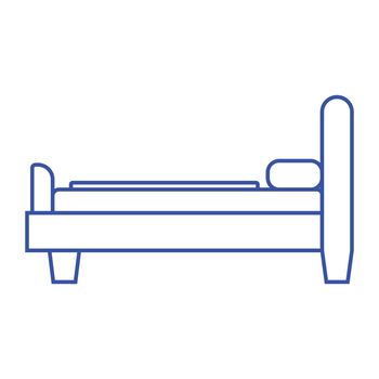 Simple thin line bed icon vector
