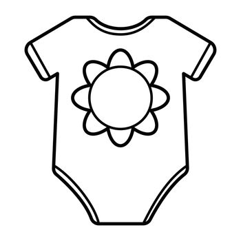 Simple thin line baby clothes icon vector
