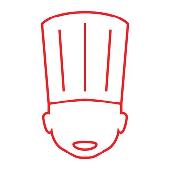 Simple thin line chef hat icon vector