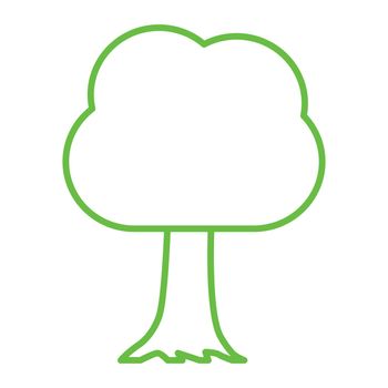 Simple thin line tree icon vector