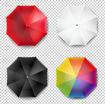 Colorful Umbrella Gradient Mesh, Vector Illustration