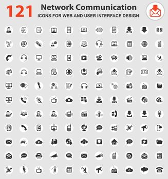 communication web icons for user interface design