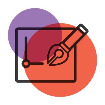 Pen tool and paper Stationery Office icon color mark