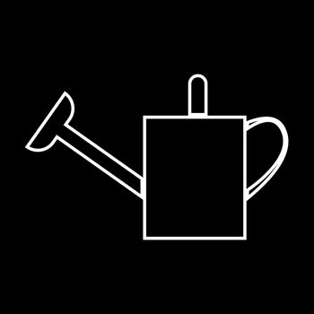 Watering can it is icon . Flat style .