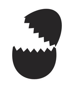 broken egg silhouette vector symbol icon design. Beautiful illustration isolated on white background
