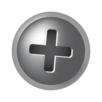 screw head vector symbol icon design. Beautiful illustration isolated on white background
