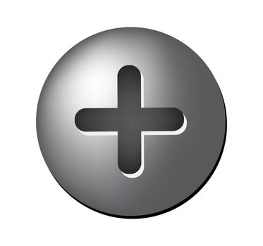 screw head vector symbol icon design. Beautiful illustration isolated on white background
