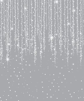 Vector illustration Christmas lights on a grey background. String Lights