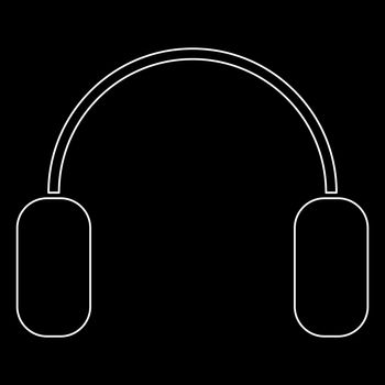 Headphone it is the white path icon .