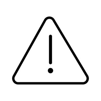 Vector of Danger icon in Triangle line, iconic symbol on white background.  Vector Iconic Design.